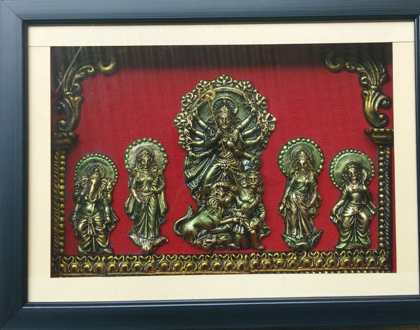 Handcrafted Terracotta Durga Relief
