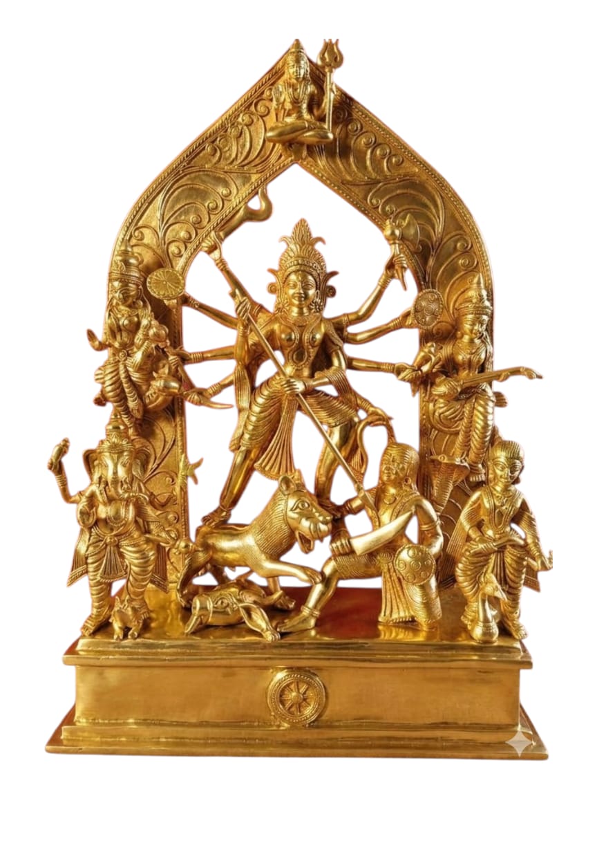 Traditional Brass Durga Idol